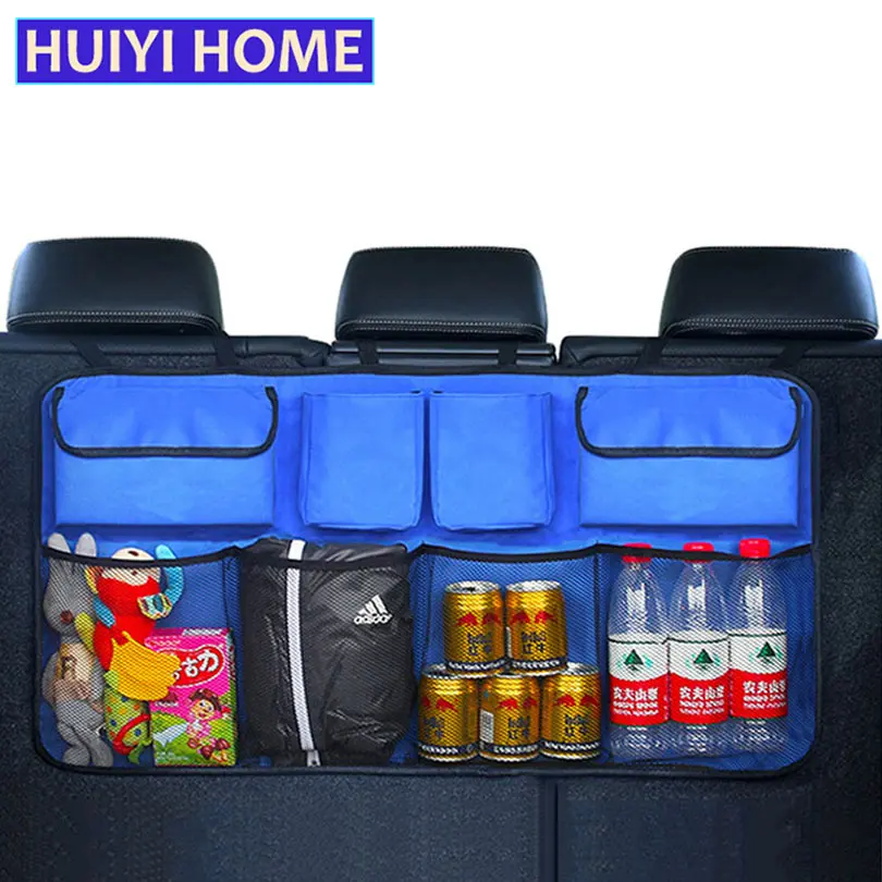 Car Trunk Back Seat Organizer Bag SUV Net Mesh Storage Stowing Tidying Floding Pockets Trash Automobile Bags EGO101 | Дом и сад