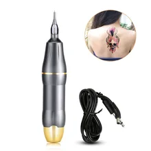 Tattoo Machine Tattoo Rotary Pen Permanent Makeup Tattoo Gun Space Aluminum Cartridge Tattoo Equipment Quietly Motor rotary tattoo machine new design raven tattoo gun lining shading for permanent makeup