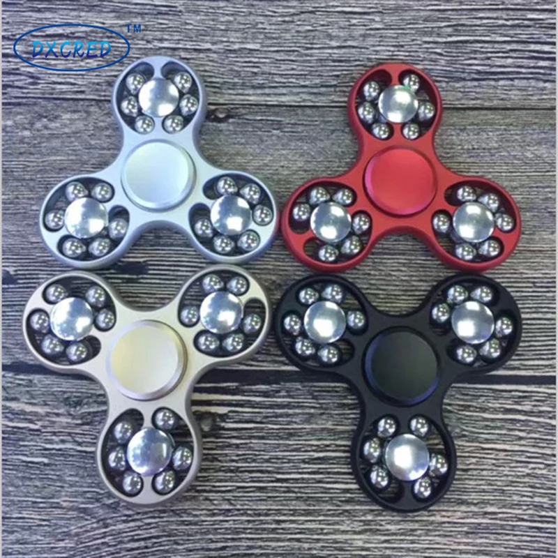 

4 colors Metal alloy fidget spinner hoge edc hand spinner for a autisme adhd rotatie lange anti stress Decompression artifact