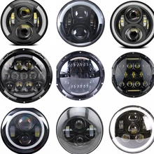 7″ LED Headlight For Harley MOTORCYCLE CHROME PROJECTOR DAYMAKER HID LED LIGHT BULB for Jeep Wrangler JK LJ CJ LED Headlamp