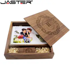 JASTER Boda foto recuerdos de madera альбом caja USB 2,0 флэш-накопитель para el matrimonio 4 Гб до 64 ГБ (логотип бесплатно tarifa)