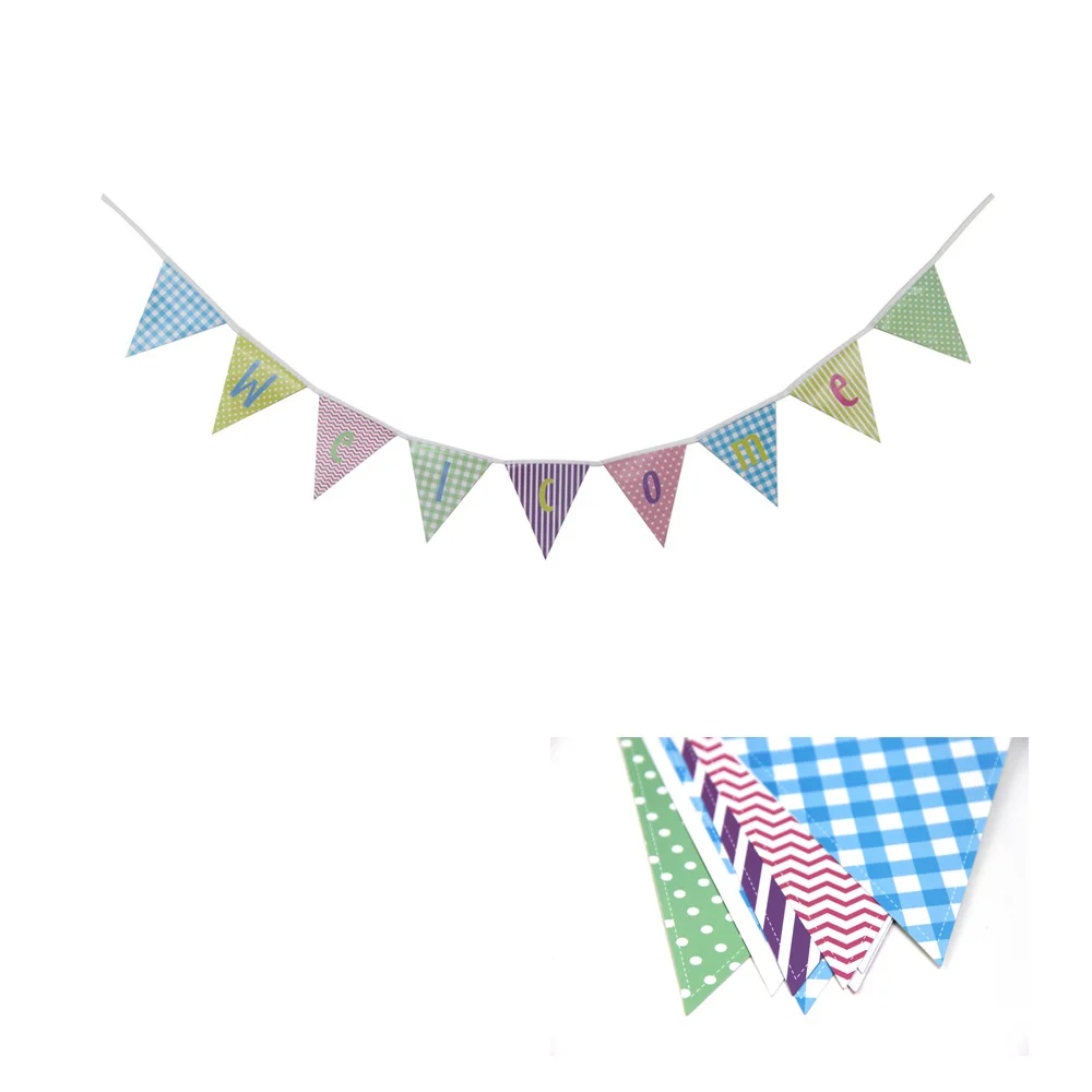 Pastel Welcome Banner Bunting Pennant Baby Shower ...