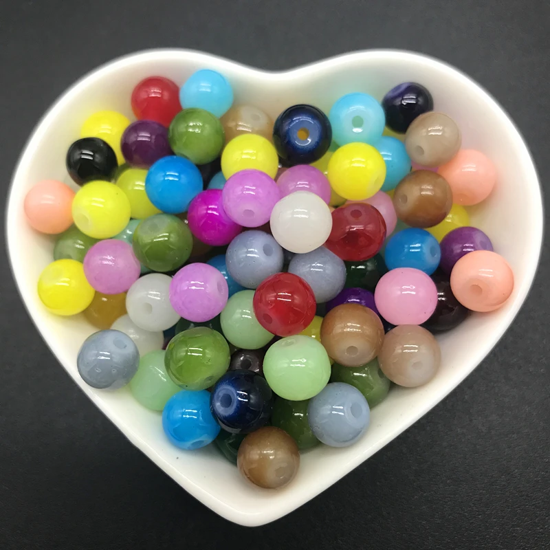 Glass Beads 4/6/8/10mm Round Loose Glass Beads For Jewelry Making Necklace DIY Bracelet