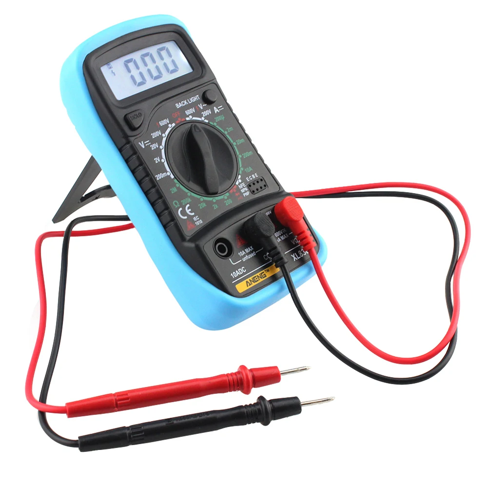 

XL830L Digital Multimeter 1999 Display LCD Display blue Back Light AC/DC/OHM Ammeter Voltmeter OHM Portable Meter 140x70x30mm