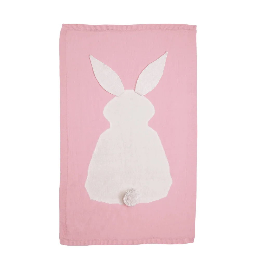 Детские одеяла милый кролик вязаная простыня для новорожденного ребенка постельные принадлежности покрытие банные полотенца игровой
