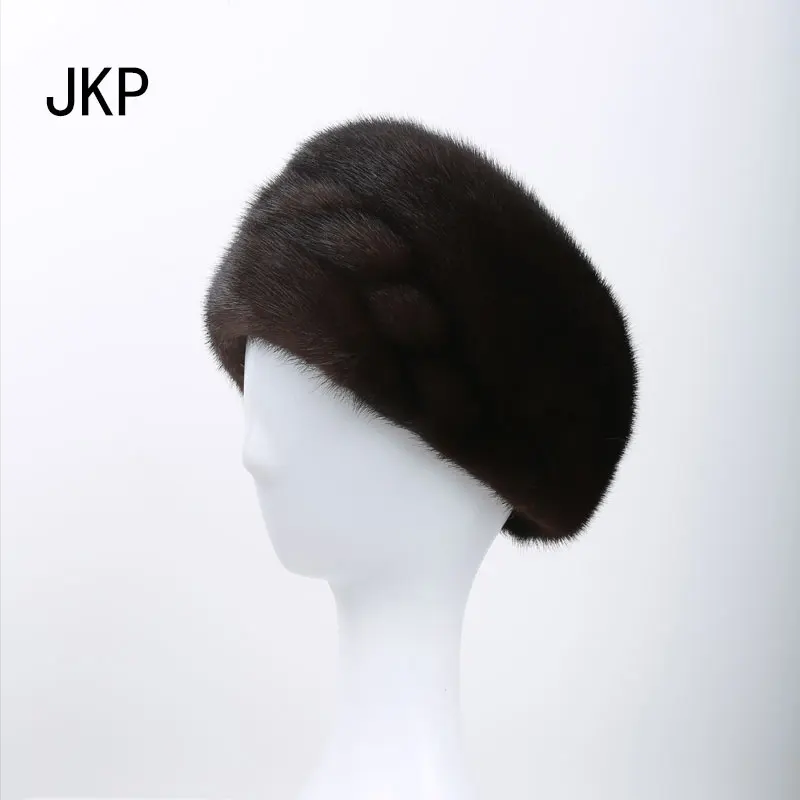 JKP натуральный мех норки шапки для женщин skullies beanie Новое поступление модные высококачественные женские меховые модные теплые шапки DHY-65