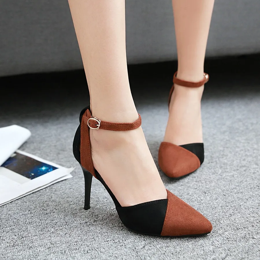

2018 new spring and autumn Europe and the United States sexy fashion buckle high heels high heels high heels size 32-48