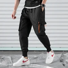 2019 cargo pants men trousers streetwear male casual fashion cargo pants men black hip pop Pants men's sweatpants