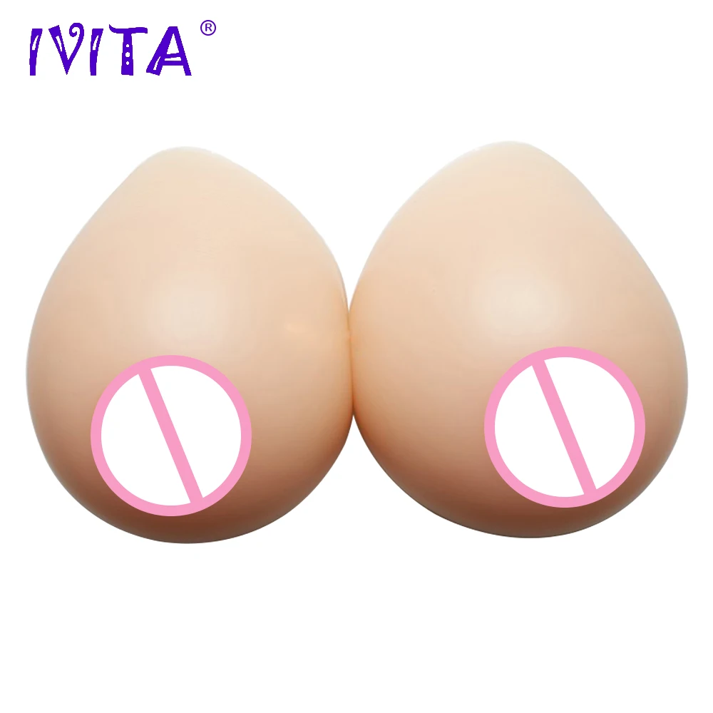 

IVITA 1600g Realistic Fake Breast Silicone Breast Forms Crossdresser Transvestite Fake Boobs Enhancer Mastectomy Bra Cosplay