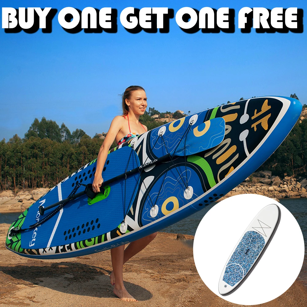 

Inflatable Stand Up Paddle Board Sup-Board Surfboard Kayak Surf with Backpack,leash,pump,waterproof bag,fin,buy one get one free