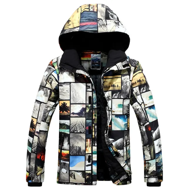 Cheap Free shipping The new 2017 Gsou snow ski suit man Windproof and waterproof breathable double plate warm winter ski clothes