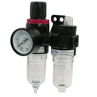 

Pneumatic Filter Regulator Air Source Treatment w 0-1.0MPa Gauge