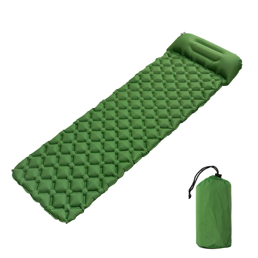 

Air bed Outdoor Camping Mat inflatable sofa 1 Persom Ultralight Portable light sleeping bag with Pillow Inflatable Cushion