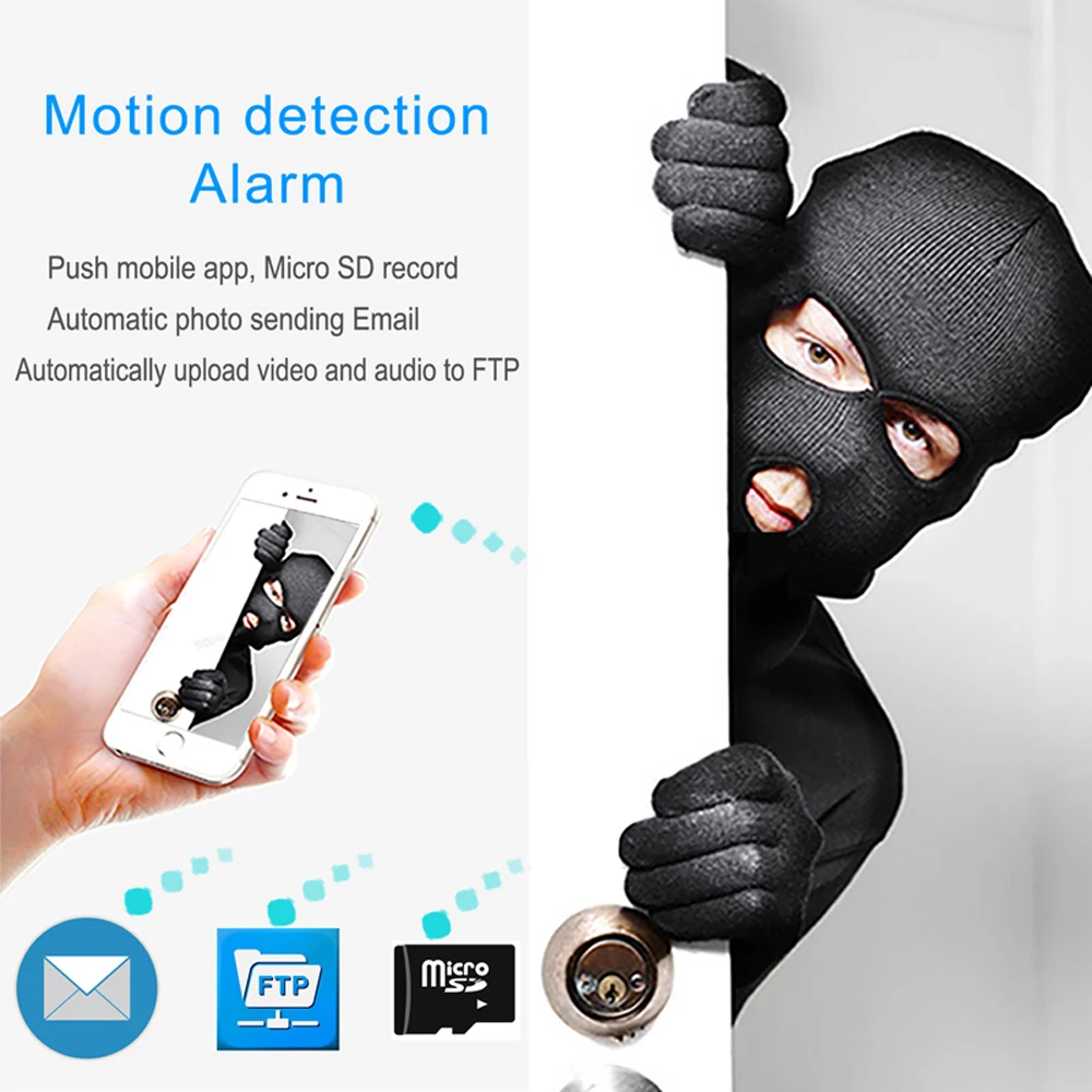 Ip Camera Wifi 1080p Surveillance Home Security Wireless CCTV Cameras TF Card Slot Infrared Audio Dome IPcam Onvif RTSP 5