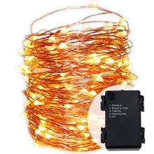 Waterproof 6AA battery operated 5Modes Timed Flash string lights 66ft 20meters LED Copper wire fairy lights for home Xmas party