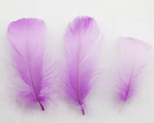 Цветные гусиные перья, 24 шт./лот, длина 7-10 см, сделай сам, индийский Ловец снов, брошь, серьги, аксессуары для свадебной одежды IF52 - Цвет: light purple