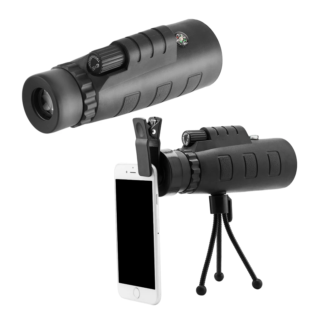 Powstro Outdoor 40x60 Clarity HD Vision Pocket Telescope Monocular Telescope Low Level Night