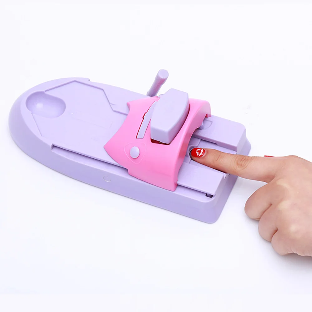 Набор принтеров для ногтей DIY печатная машина для дизайна ногтей инструменты для штамповки цветов - Цвет: Фиолетовый