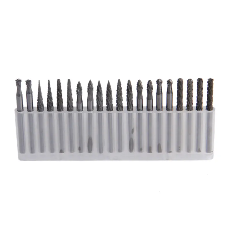 

3*3mm Tungsten Steel Solid Carbide Rotary burrs Cutter Grinding Set CNC Engraving Bit Dremel Abrasive Tools 20PCS