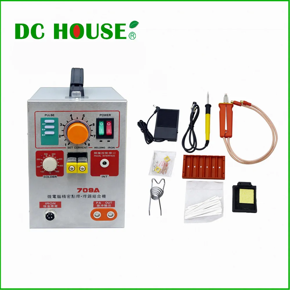 

Battery Spot Welder Welding Machine & Recharge Charging Charger 1.9KW 709A 60A Soldering Iron