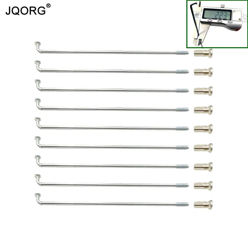 

JQORG 13G Spokes 40Pieces A Lot Galvanization Surface E-bike Spoke Diameter 2.23mm Length 60-310mm Customize Electric Bike Spoke