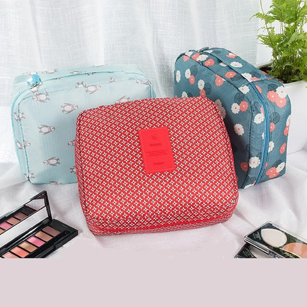 2017 Nylon Zipper Travel Cosmetic bag Beauty Women Makeup bag Case Make