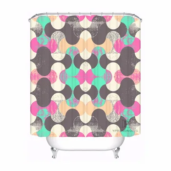 

Custom Colorful Image Bathroom Acceptable Shower Curtain Polyester Fabric Bathroom Curtain #180320-01-146