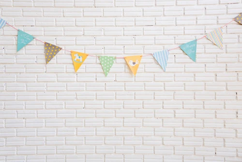 

HUAYI White Brick Wall Background Art Fabric Newborn Backdrop children Photography Props photo background XT-3337
