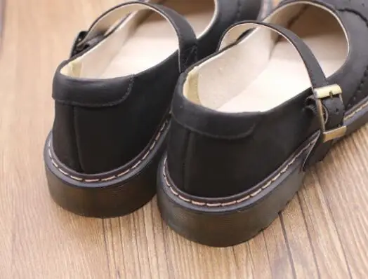 Careaymade-2018 retro T-type buckle belt round head single shoes,Top layer Genuine leather soft bottom hollow out student shoes Careaymade-2018 retro T-type buckle belt round head single shoes,Top layer Genuine leather soft bottom hollow out student shoes