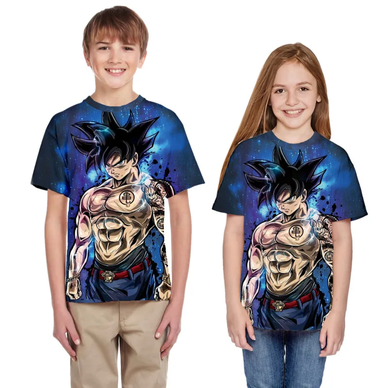 Super Saiyan Goku Impresso T-shirt de Manga