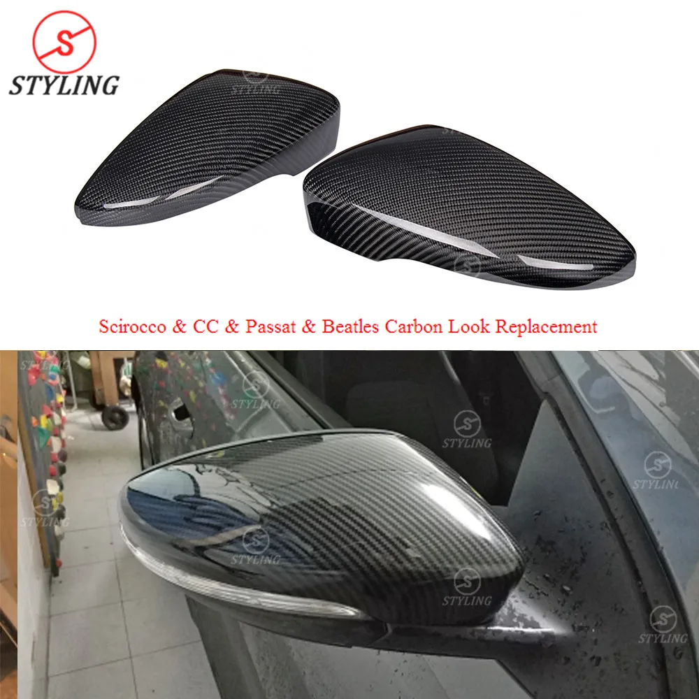 Карбоновый зеркальный чехол для Volkswagen Golf 6 GTI R20 MK6 MK7 Scirocco CC Passat Beatles запасная