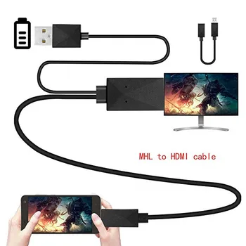 

EastVita Micro USB MHL to HDMI 1080P HD TV Cable Adapter 5 Pin & 11 Pin for Android Phone TV PC Laptop