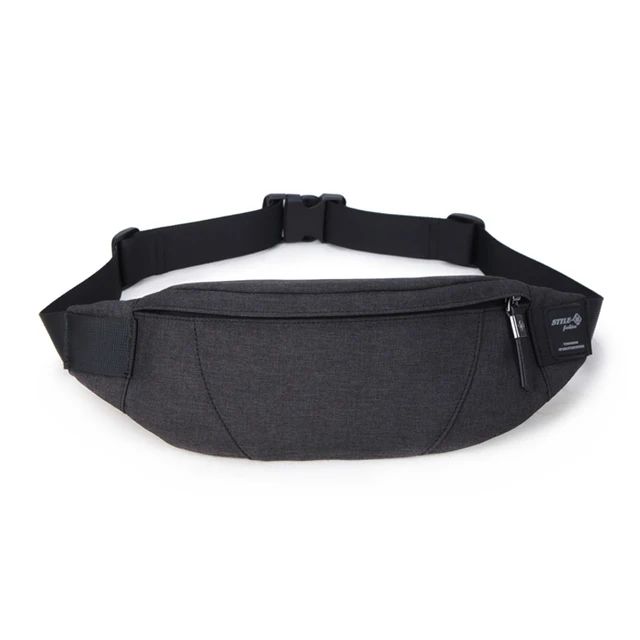 Hk Fanny Pack Black Waterproof Money Belt Bag Men Purse Teenager's