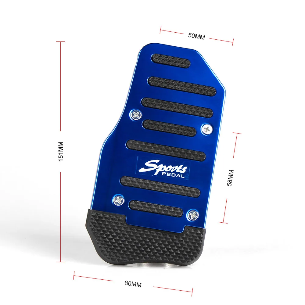 Universal Aluminum Manual Series Automatic Non-Slip Pedal Cover 3 Pcs/set
