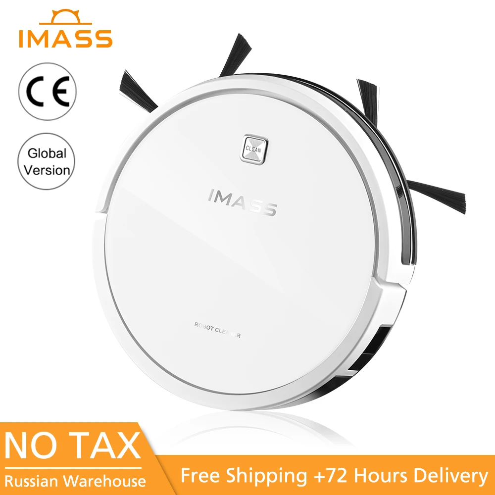 

IMASS A3EC Robot Vacuum Cleaner Low Noise Silm Design Electric Control Water Tank Powerful Cleaning Hard Floor Auto Charge