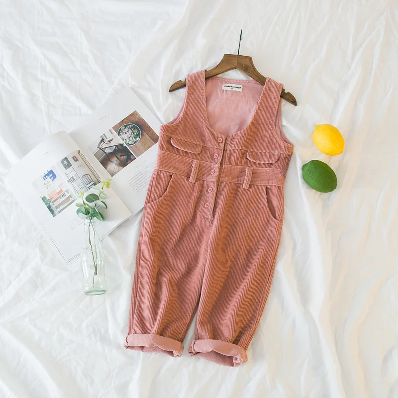 Hot selling autumn kids child 2018 clothes children overall pants for boys trousers girls corduroy pants jumpsuit for girls kids (1)