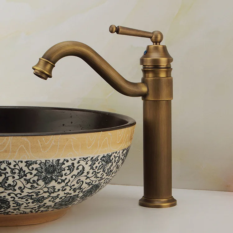 الشحن مجانا النحاس مياه الحنفية تل تصميم العتيقة برونزية الحمام حوض المغسلة الحنفية الغرور النحاس صنبور مياه الحنفية كرين DONA4032