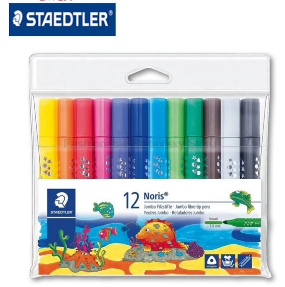 STAEDTLER 328-B WP12 12 цветов 3,0 мм художественные Маркеры Набор ручек треугольный толстый стержень водорастворимые Товары для офиса и школы - Цвет: 326 WP20AC