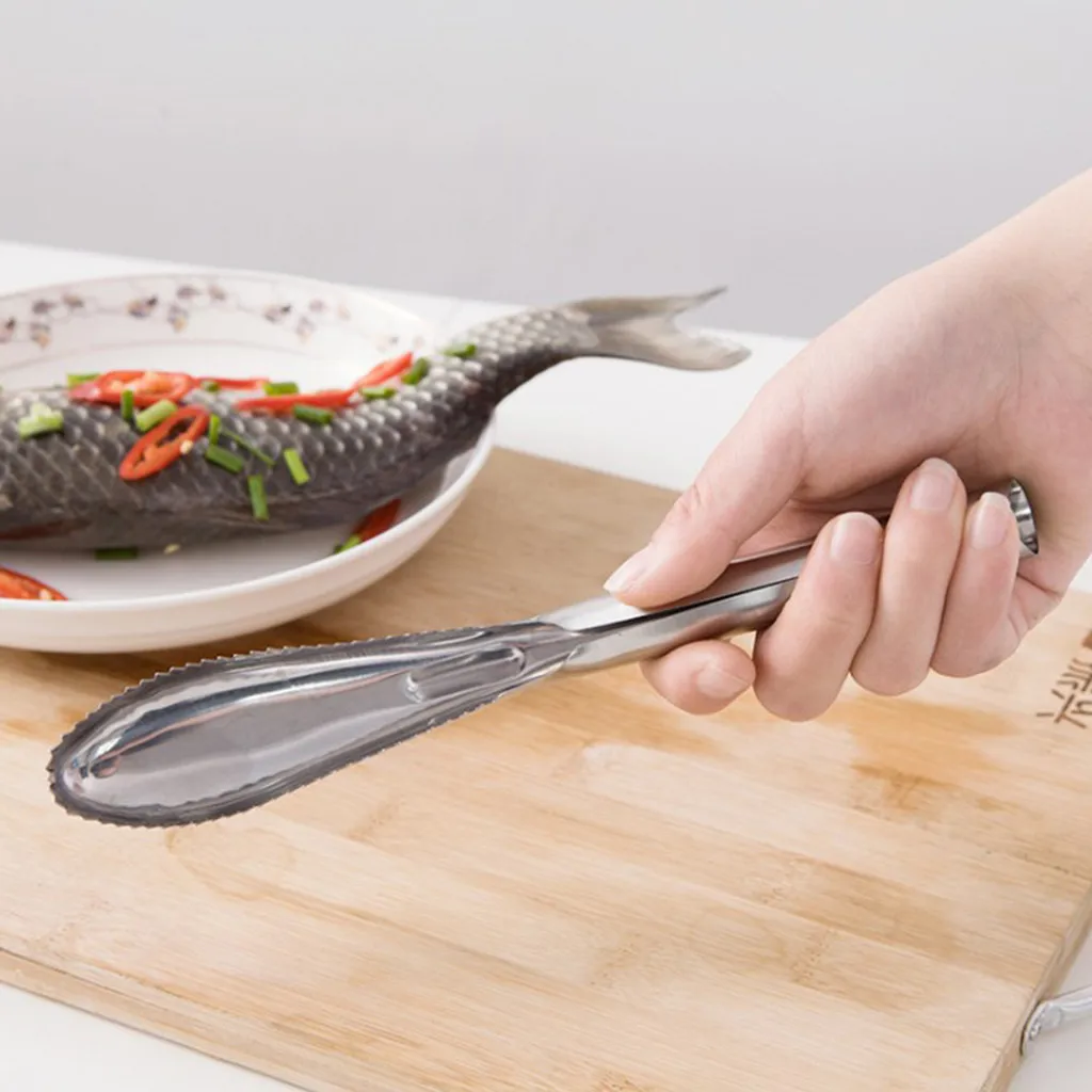 1 pieza herramientas de pescado de limpieza rápida Piel de pez de plástico escamas de pescado cepillo removedor de brochas limpiador Descaler Skinner Scaler herramientas de pesca