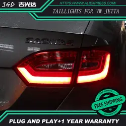 Стайлинга автомобилей задние фонари для VW Jetta 2011-2014 светодиодные задние фонари задний багажник крышка лампы DRL + сигнала + тормоза + обратный