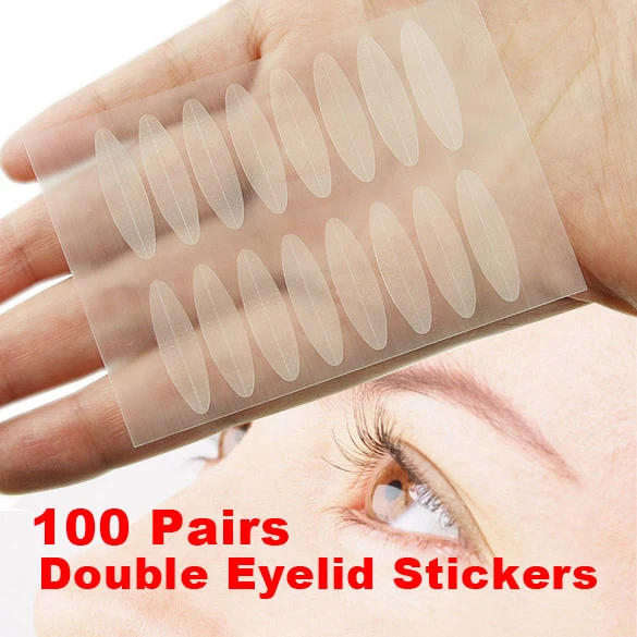 100 Pairs Breathable Invisible Double Eyelid Sticker Adhesive Technical