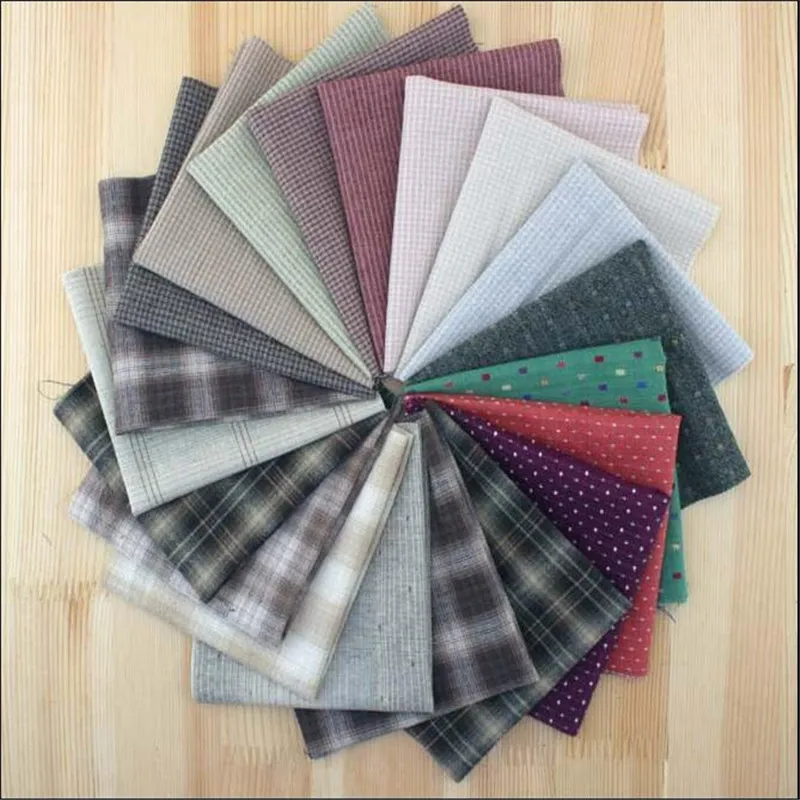 

DIY Japan Little Cloth group Yarn-dyed fabric,for sewing Handmade Patchwork Quilting ,Grid stripe dot Random 20 Style/lot 25*24