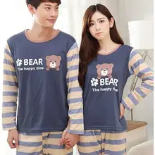 Осенне-зимняя пара пижам, комплект домашней одежды с длинными рукавами для мужчин