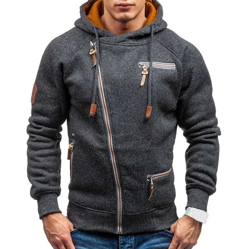 

New Design Hoodie Sweatshirt Casual Solid Stranger Things Slim Zipper Hip Hop Poleron Hombre Modish Drawstring Hooded Streetwear