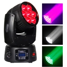 Parlak 7x12 W Zoom Ev Disko Işık Led DJ RGBW Led DMX Mini Hareketli Kafa Yıkama Işını Sahne disko Dönen Led Effekt Müzik Aydınlatma