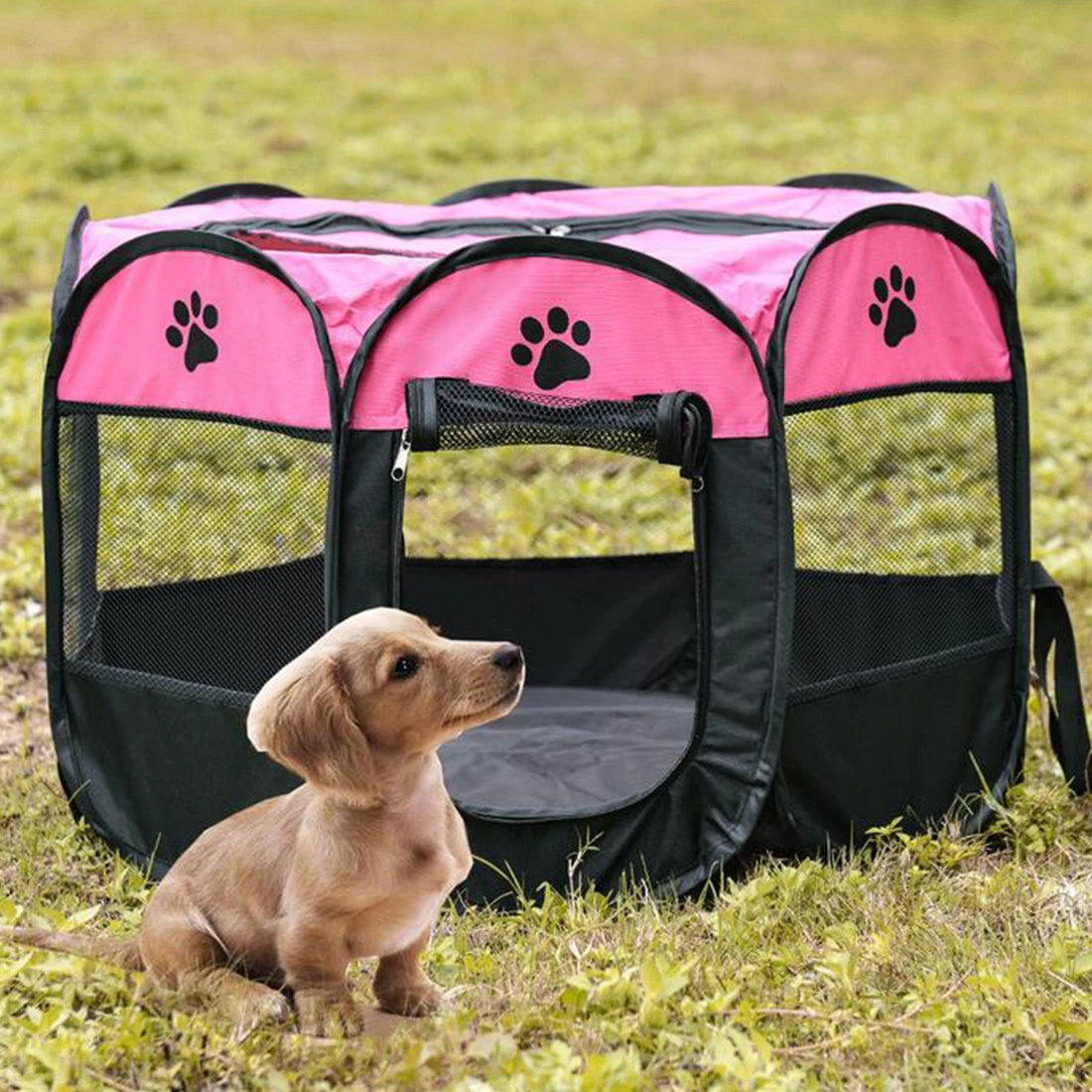 Portable Dog House Folding Pet Cage Dog Cat Tent Playpen Puppy Kennel