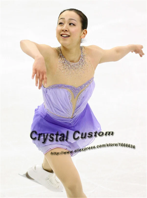 

2016 Custom Figure Skating Dresses With Spandex New Brand Vogue Figure Skating Competition Dress For Girls DR3008