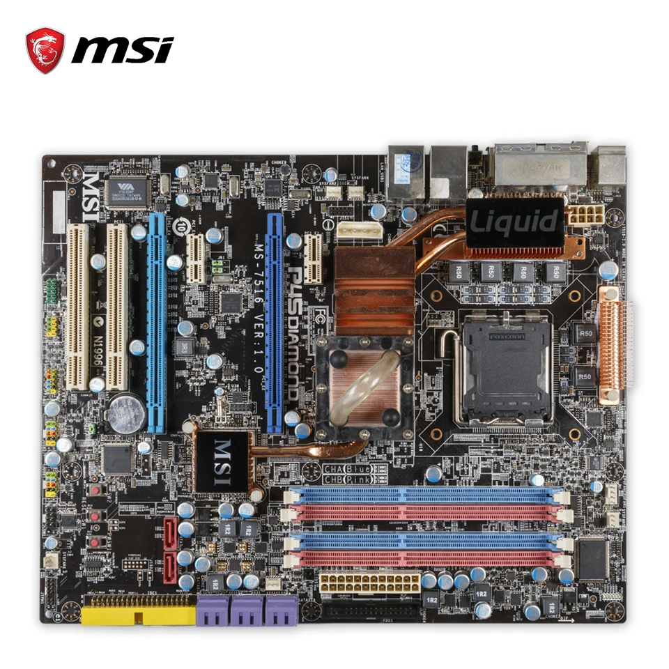 Original MSI P45 Diamond Desktop Motherboard P45 Socket LGA 775 DDR3 16G SATA2 USB2.0 ATX 100% Fully Test socket lga 775 motherboard backplate iron bracket cpu