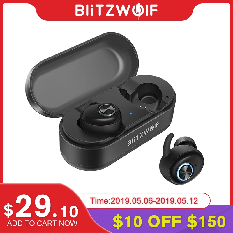 In Stock Blitzwolf BW-FYE2 TWS True Wireless Earphone bluetooth V5.0 Earbuds Sport Earpiece Hi-Fi Stereo Sound Calls For iPhone