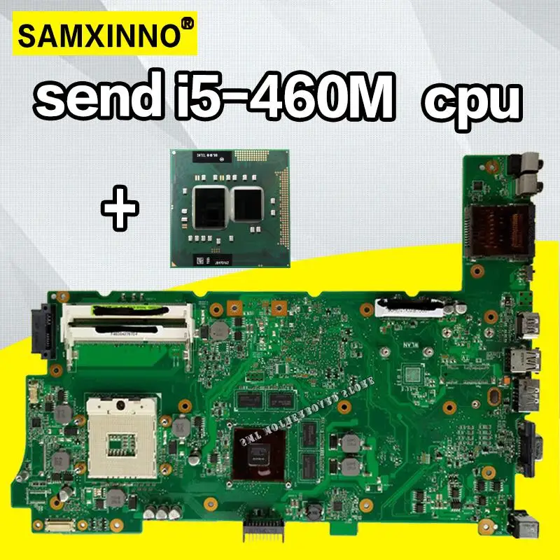 send i5-460M CPU For ASUS N73S N73SM N73SV laptop motherboard tested 100% work original mainboard G